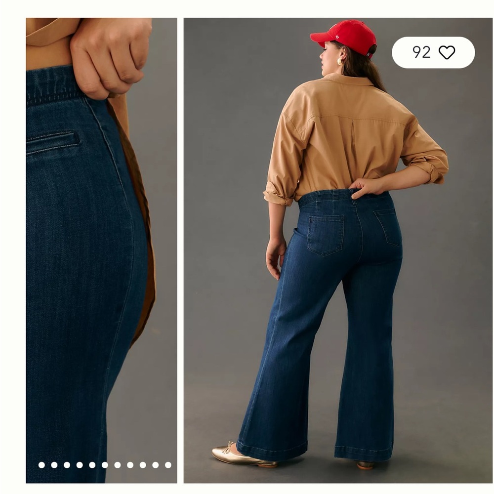 Pilcro by Anthropologie high rise pull-on retro flare jeans plus size 22w - Picture 4 of 8